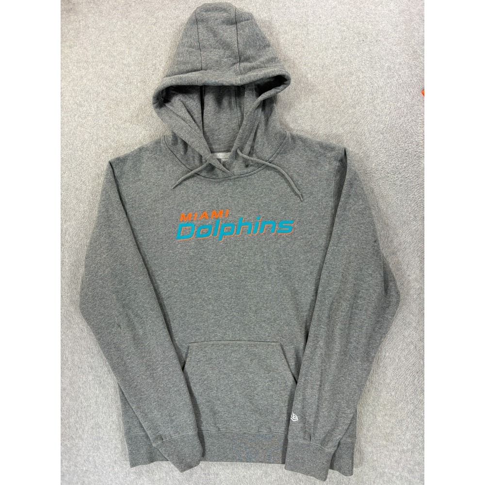 Miami Dolphins New Era Screened Logo Stadium Hoodie Sweatshirt (Men's Large)